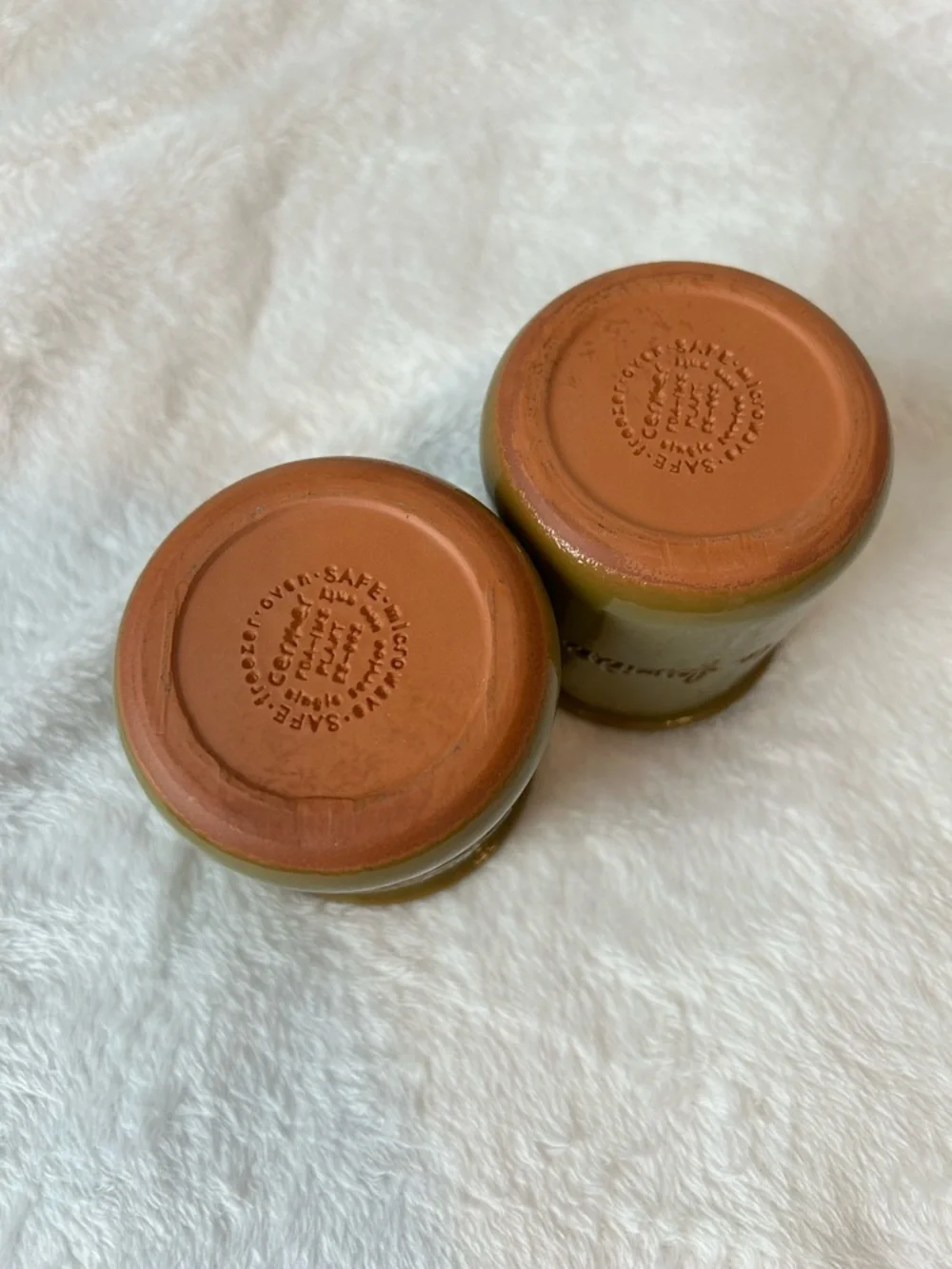 glazed terracotta yogurt pots, specifically the Olive Green set of 2